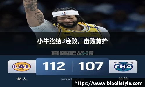 小牛终结3连败，击败黄蜂